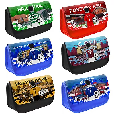 £8.95 • Buy Football Pencil Case Boys School Childrens Kids Game Bag Personalised ALL TEAMS