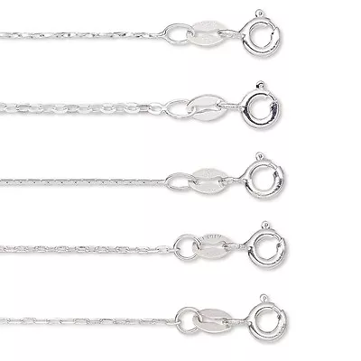 18 Inch Delicate Thin Sterling Silver Necklace Chain With Anti-Tarnish Coating • $10.60