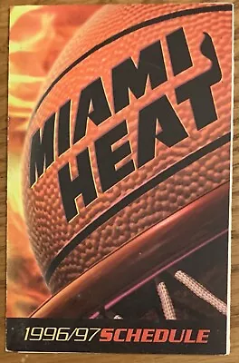 Miami Heat 1996-1997 Team Schedule Wow !!! • $7.97