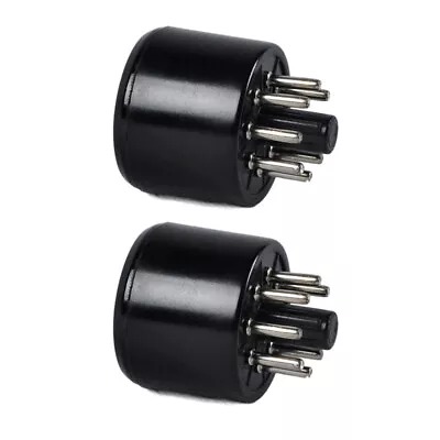 2x 8Pin Octal Socket Saver EL34 KT88 6550 6SN7 6L6 6CA7 5U4G 5Z3 274B 6F8G Black • $14.89