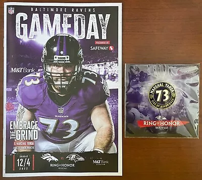 Baltimore Ravens 2022 Marshal Yanda Ring Of Honor Pin And Program Lot • $16.99