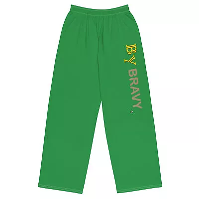 🌍 GREEN Men Wide-leg Pants • $35.90