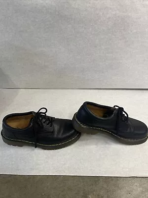 Dr Martens 8053 Leather Oxfords Boots Black Derby Shoes Vintage Doc AW004 SIZE 9 • $64.99