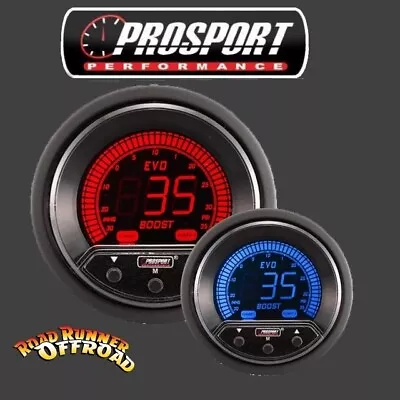 Prosport EVO Digital 52MM ELECTRONIC BOOST CONTROLLER BLUE RED W/WATERPROOF BOOS • $304