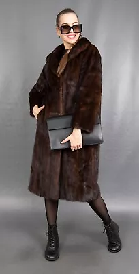 3622 Gorgeous Real Mink Coat Luxury Fur Jacket Long Beautiful Look Size M • $1