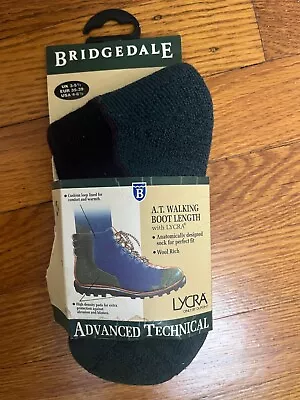 Vintage Bridgedale A.T. Walking Hiking  Socks Light Boot Length Mens Small 4-6.5 • $15.99