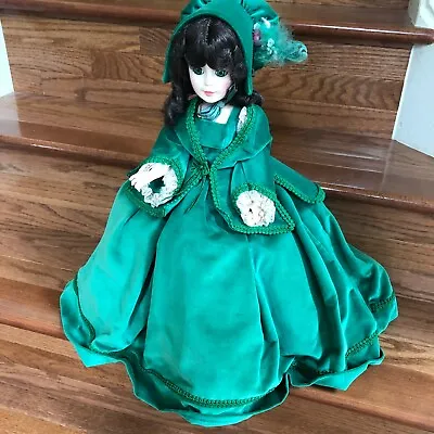 Mme Alexander 1976-85 Scarlett Doll #2240 Green Velvet Dress 21  Adorable • $95