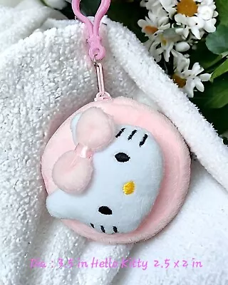 Super Cute Cartoon Hello Kitty Plush Coin Purse Keychain Bag Pendant Pink   • $9.45