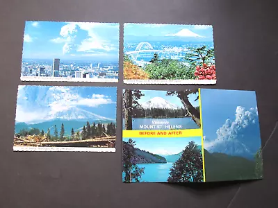 VTg 1980 Mt St Helens Portland OR Volcano Eruption 4 Diff Large Scenic Postcards • $19.95