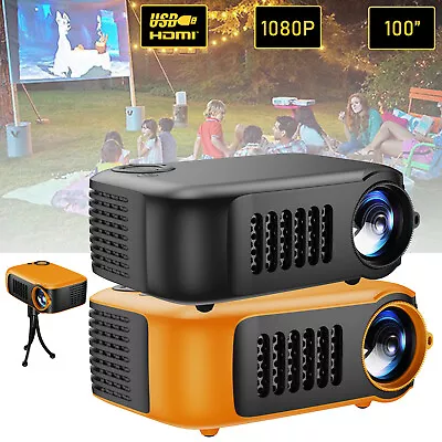 Portable FHD Projector LED Smart 1500 Lumen USB HDMI Beamer Multimedia Party AV • $34.99