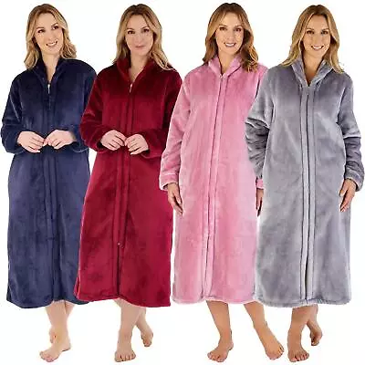 Slenderella Thick Zip Robe 46  Luxury Flannel Fleece Dressing Gown  • £42.99