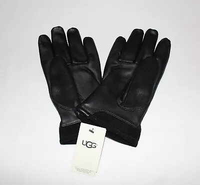 Ugg Capitan Black Faux Fur-lined Leather Tech Gloves • $47.50