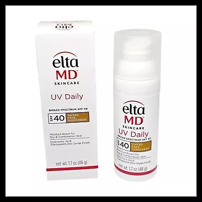 EltaMD UV Daily Broad Spectrum SPF 40 TINTED Dry Combination Skin Full Size Elta • $31.99