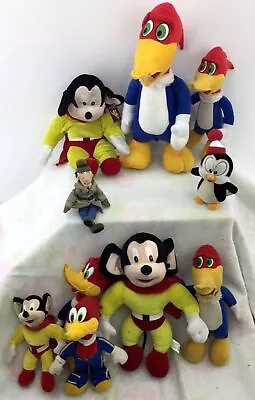 VTG LOT Of 10 Woody Woodpecker Mighty Mouse Chilly Willy Old Cartoons Plush Toys • $35.75