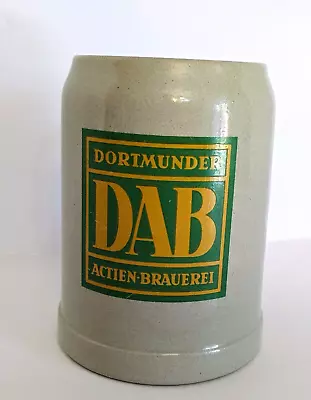 Dab Dortmunder Actien-Brauerei .5L German Beer Stein Stoneware • $15