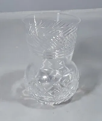 £29 • Buy Vintage Edinburgh Crystal Thistle Shapped Whisky Glass  Tot / Shot Glass Signed 