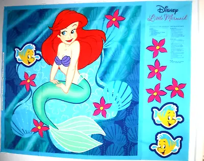 The Little Mermaid Panel*vintage**disney**cotton Fabric*panel • $12.99