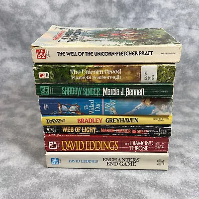 Fantasy Lot Of 8 Mixed Vintage 1980's Paperbacks See Pictures For Titles. • $10.95