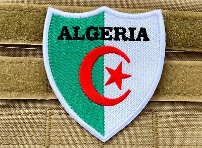 Algeria Flag Patch Hook + Loop Algiers Tactical Badge Travel Airsoft Military • $8.90