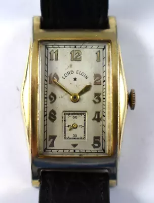 Vintage Lord Elgin 10KGF Case High Grade 21J Manual Wind Wrist Watch Runs Lot.ey • $59.99