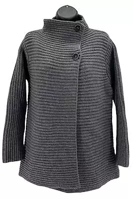 Fisherman Out Of Ireland Merino Wool And Cashmere Blend Cardigan Gray • $73.99