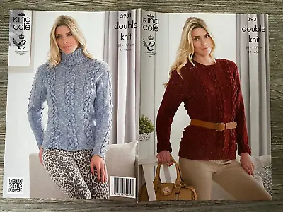 King Cole Knitting Pattern: Ladies Sweaters DK 32-46  3931 • £3.20