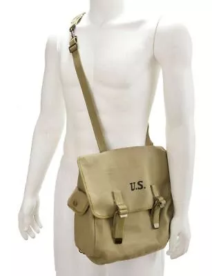 U.S. WW2 M1936 Musette Bag With Shoulder Strap Lt OD Marked JT&L 1943 • $34.99