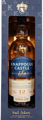 Knappogue Castle 12 Year Old Cognac Cask Single Malt Irish Whiskey 700ml Bottle • $169.90