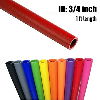 3/4  ID Red Silicone Heater Hose 350F Radiator Coolant .75  19mm 1feet Length • $6.99