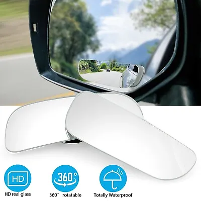 2PCS Car Blind Spot Mirror 360° Wide Angle Convex Rear Side View Car Truck SUV • $6.99