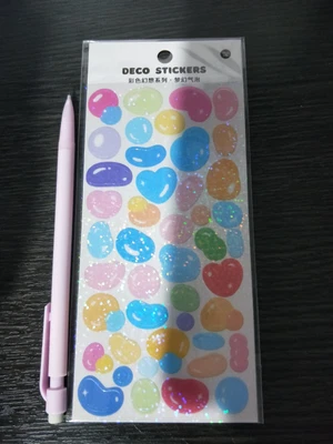 $1.50 • Buy Deco Stickers Bubbles Sparkly Multicolour Bullet Journal Bujo Scrapbook 