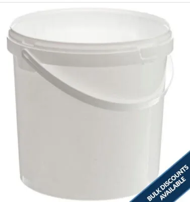 Buckets Tubs Pail Containers Plastic Tamper Lid Handle 10L Food Safe • £9.99