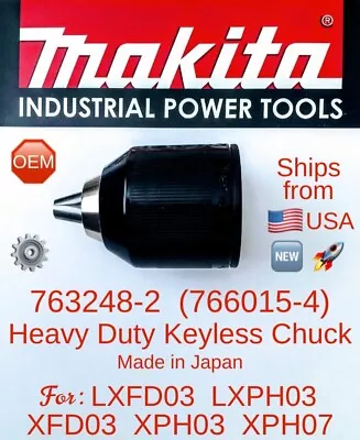 MAKITA 763248-2 (766015-4) 1/2  HD K/L Chuck For LXFD03 LXPH03 XFD03 XPH03 XPH07 • $38.95