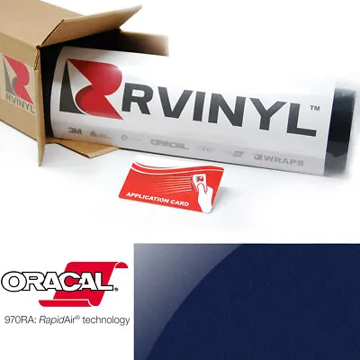 ORACAL 970RA Gloss Metallic Deep Blue 192 Cast Film Car Wrap Vinyl Sheet Roll • $39.99