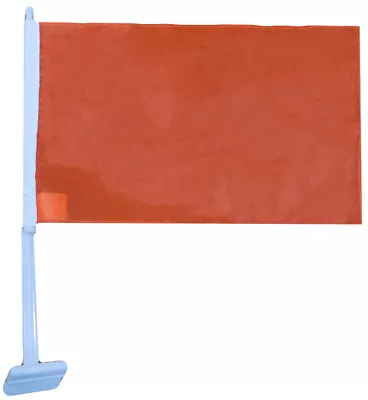 2 Pack Orange Solid Color Plain 12 X18  Rough Tex 68D Nylon Car Vehicle Flag • £14.36