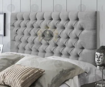 Chesterfield Turin Linen Headboard - 36  Silver - 5ft Kingsize • £119.99