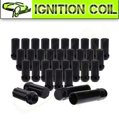 32 Set Black 9/16 -18 Spline Lug Nut +2 Key For Dodge Ram 1500 Ram 2500 Ram 3500 • $31.19