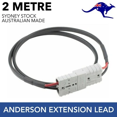 $29.25 • Buy 2m 50 Amp Anderson Plug Extension Lead 6mm Cable Genuine