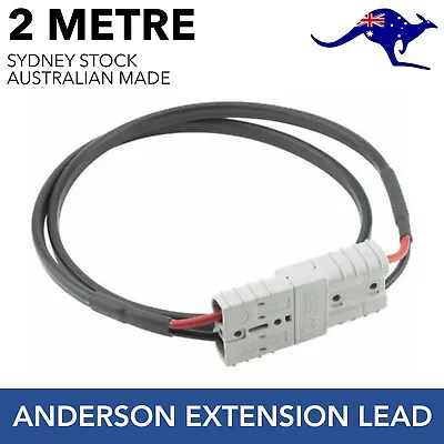 2m 50 Amp Anderson Plug Extension Lead 6mm Cable Genuine • $29.25