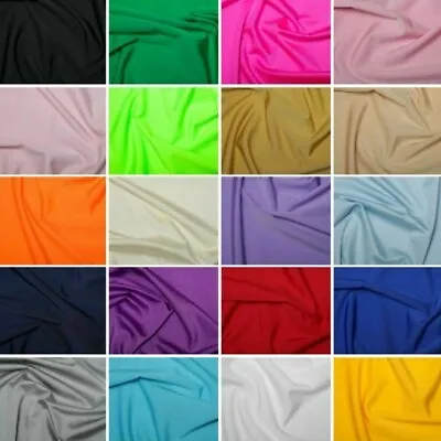 Lycra Fabric Plain Coloured 4 Way Stretch Dancewear Swimwear 150cm Wide 1m-10m's • £1.25