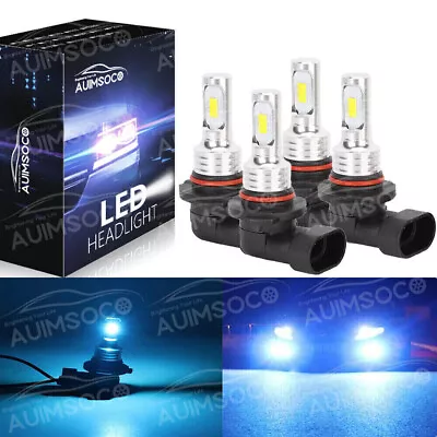 9005 9006 LED Headlights Kit Combo Bulbs Blue 8500K High Low Beam Super Bright • $24.99