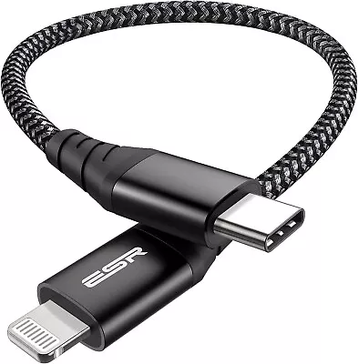 $14.72 • Buy USB-C To Lightning Cable 0.5Ft (0.2M) MFi-Certied Fast Charging Cable For IPhone