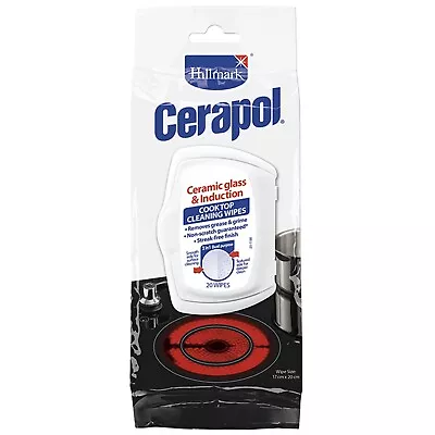 Hillmark Cerapol Ceramic Glass And Induction Cooktop Cleaning Wipes - 20 Pack • $33.37