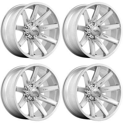 $1640.96 • Buy (Set Of 4) Off-Road Monster M25 22x12 6x5.5  -44mm Brushed Wheels Rims 22  Inch
