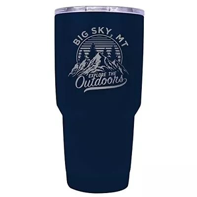 Big Sky Montana Souvenir Laser Engraved 24 Oz Insulated Stainless Steel Tumbler • $30.28
