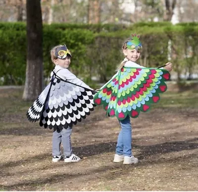 Adorable Magical Owl Bird Wings Felt Kid’s Dress Up Costume Pink Green Blue 38” • $16.99