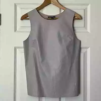 Vince Leather/Silk Tank Top - Size 8 - NWT • $350