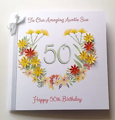 PERSONALISED BIRTHDAY CARD MUM SISTER AUNTIE NAN 50th 60th 70th 80th 90th 100th • £5.99