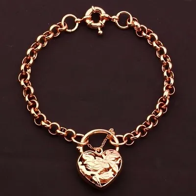 9ct 9K Rose Gold Plated Ladies Various Sizes Belcher Bangle Bracelet.532Gift • £9.89