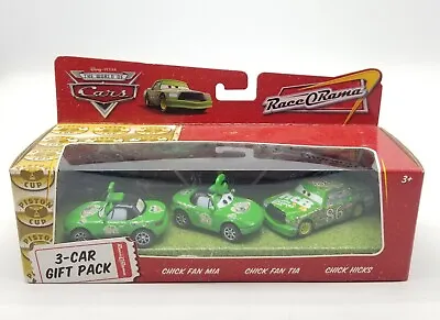 Disney Pixar Cars Race O Rama 3 Pack CHICK HICKS / FAN MIA & FAN TIA New In Box • $39.88